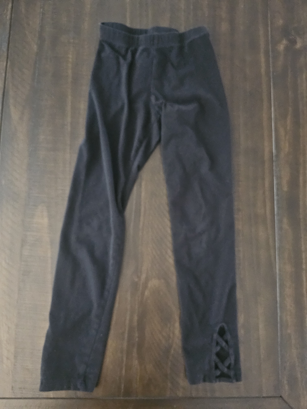 Old Navy Navy Leggings with Crisscross Hem Detail